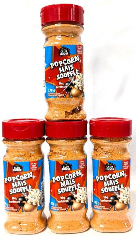 4 New Club House BBQ Popcorn Flavorings, No MSG, [BB 07/2027]
