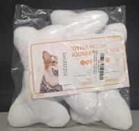 New Joyelf Plush Dog Squeak Bone Toy
