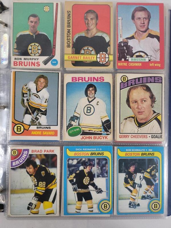 1967 - 2024 Boston Bruins NHL Hockey Trading Card Singles , 206 Trading Cards