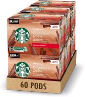 [BB 03/2025] 6 New STARBUCKS Cinnamon Dolce Flavored Coffee K-Cup Coffee Pods, 10 Pods Per Box