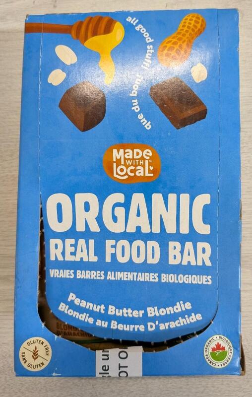 [BB 15 JL 25] 12 New Made with Local Organic Real Food Bar.