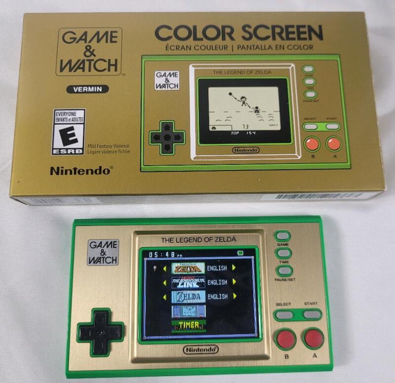Nintendo Game & Watch " The Legend of Zelda " Handheld Game w/Original Box . Tested Working