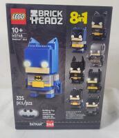 New - LEGO Brick Headz " Batman " 8-in-1 Build Set , #40748 .