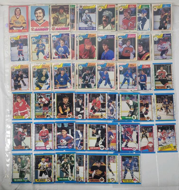 1973 - 1989 O Pee Chee NHL Hockey Trading Card Singles , 69 Trading Cards