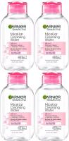 4 New GARNIER SkinActive Micellar Cleansing Water, All-in-1 Makeup Remover and Facial Cleanser, For All Skin Types, 100ml ea