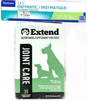 New Dog Health: Extend Joint Care 30 Rich Beef Flavored Powder Packets & C.E.T. Enzymatic Toothpaste Vanilla Mint Flavor For Dogs (And Cats) [EXP 05/2027]