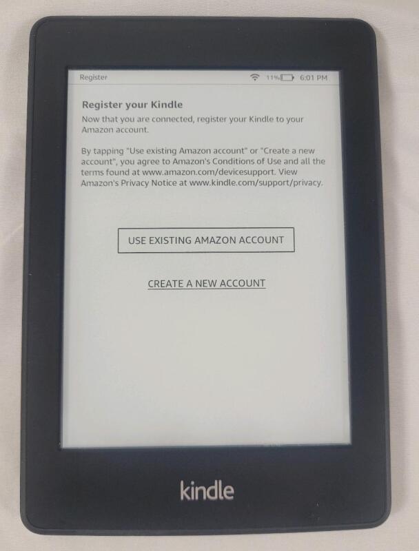 Amazon Kindle 6" eReader . 7th Gen , 4gb , 300ppi . Tested Working - requires Micro USB Charger