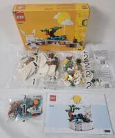 As New - LEGO Jade Rabbit Build Set w/Instructions , # 40643 . Sealed Bags - Open Box . Some damage to box