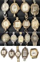 Wow! 18 Assorted Vintage Manual-Wind Ladies Watches, Conditions Vary, Some Begin Ticking When Wound, See Desc For Makers