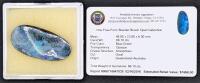 WOW Australian Free-Form Boulder Brown Opal Cabochon, 48 &times; 23 &times; 6mm, 66.10 cts, Blue-Green Fire, Opaque, Amorphous, with 10+ Year Old Appraisal, Appraised Estimate: $1650.00