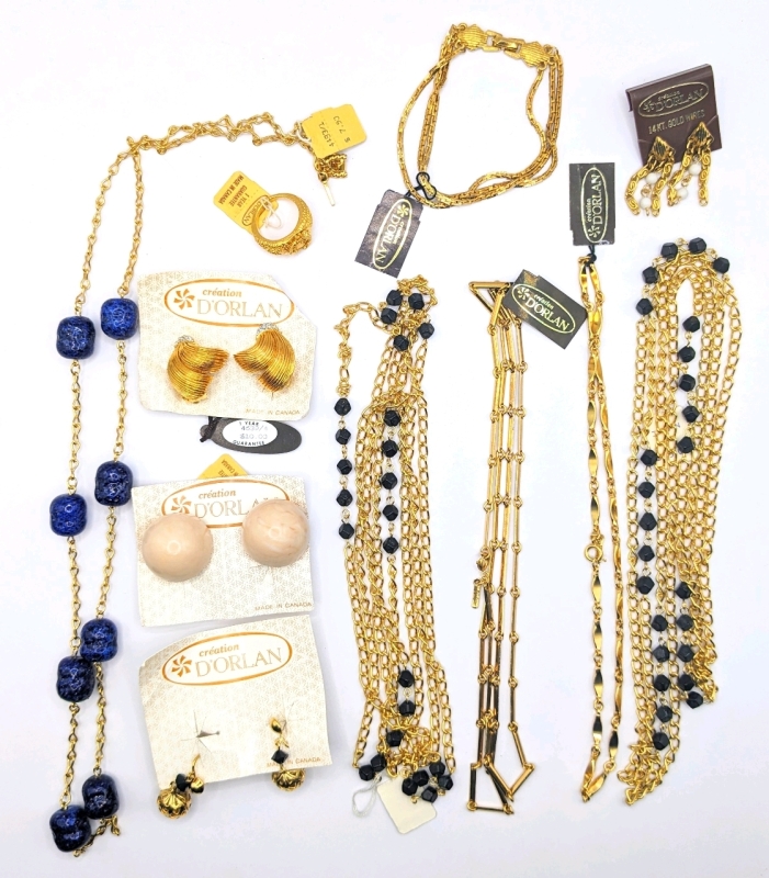 Great Collectable Vintage D'ORLAN Jewelry: Necklaces & Earrings, Ring & Bracelet.