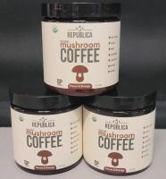 [BB 2024 DEC 12] La Republica Instant Mushroom Coffee , Three (3) 70g Containers . All Sealed .