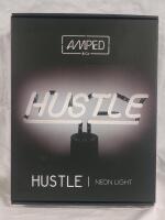 New Amped & Co HUSTLE Neon Desk Light, Real Neon, White, Home Decor Neon Signs .