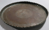 Antique Northern Iran Islamic Hammered Copper Food / Tea Tray