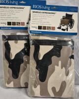 2 New Bios Living Wheelie Expressions Wheelchair Cushion Covers - Camouflage