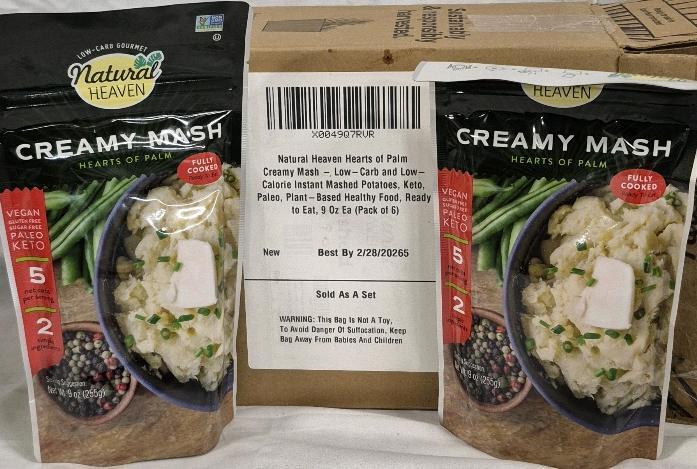 6 New Packs Natural Heaven Creamy Mash Hearts of Palm
