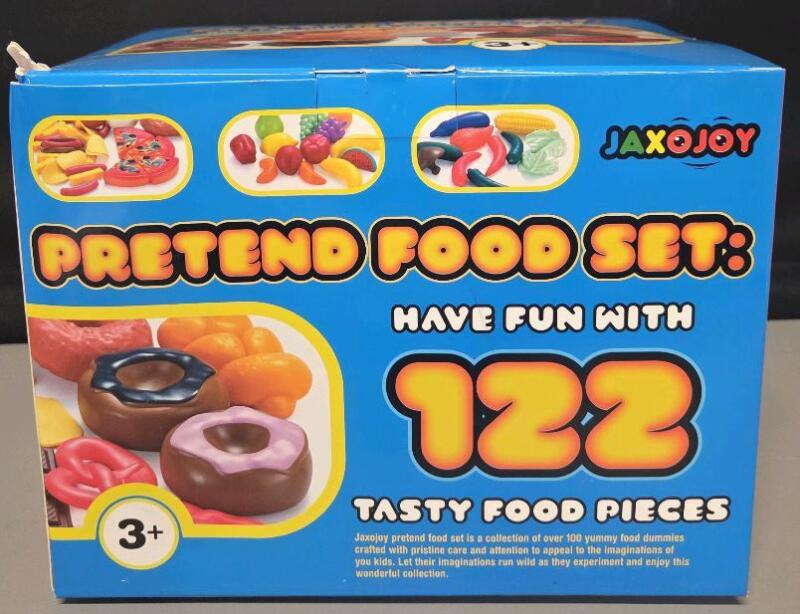 New Jaxojoy Pretend Food Set With 122 Pieces