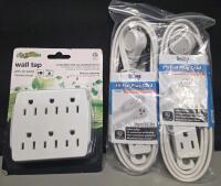 New Wall Plug Extensions Lot 6 Plug Wall Tap And 6FT Plug Cord