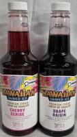 2 New Hawaiian Shaved Ice Premium Syrup - Cherry & Grape