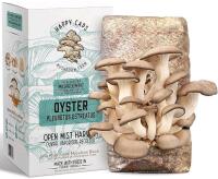 [Packed 08/2025] New Happy Caps Grow Your Own Mushroom Kit : OYSTER (Pleirotis Ostreatus) Live Mushroom Mycelium Block