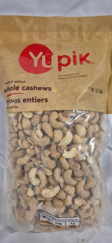 New 2.2 lbs Yupik Roasted Salted Whole Cashews BB Jan 16 2027