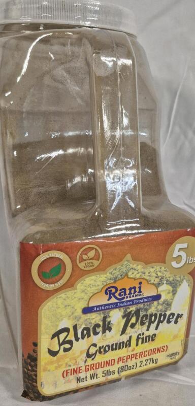 New 5 lbs Rani Brand Black Pepper Ground Fine - 100% Vegan & Natural BB 05/2027