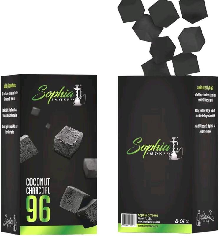 New Sapgia Smokes 96pc Coconut Charcoal, Long Lasting Natural Charcoal, Hookah Charcoal to Enlighten with Charcoal Burner