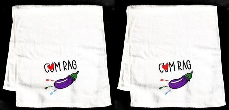 [Adults Only] 2 New Funny Adult Gift Hand Towels / C<3M Rags In Equally Funny Gift Boxes