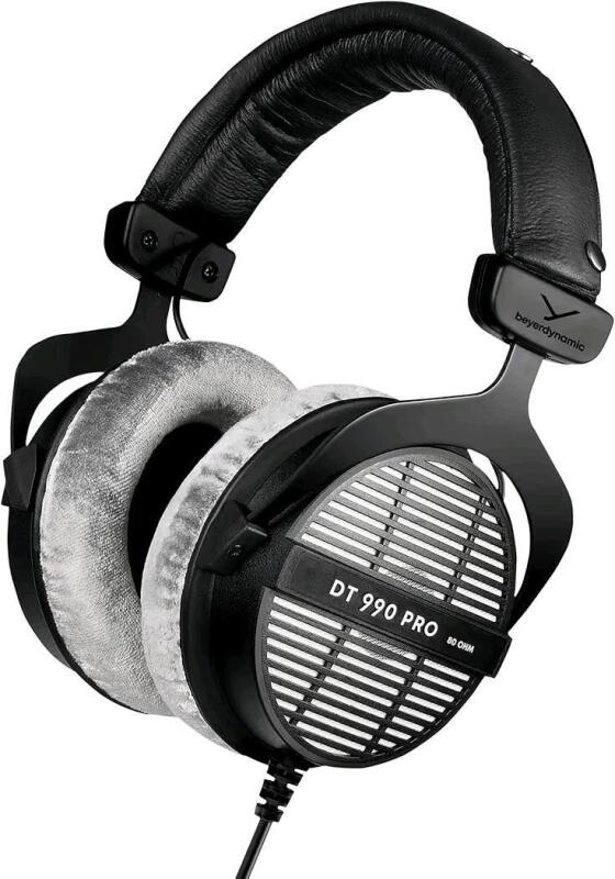 As-New BeyerDynamic DT 990 Pro Over-Ear Sudio Monitor Wired Headphones, 80 Ohm Gray