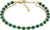 New FOSSIL All Stacked Up Reconstituted Green Malachite Beaded Bracelet, Length: 165mm+35mm, Width: 4mm