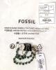 New FOSSIL All Stacked Up Reconstituted Green Malachite Beaded Bracelet, Length: 165mm+35mm, Width: 4mm - 2