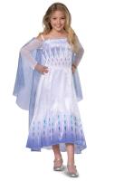 New Size Small (5-6) Disney Frozen 2 Elsa Costume, Deluxe Dress and Cape Outfit