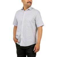 New Size LG (16-16&frac12;) Men's TOMMY HILFIGER All-Season Stretch Regular Fit Short-Sleeve Button-Up Shirt