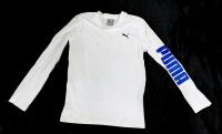 As-New Size 8 Boys PUMA Logo Arm Long-Sleeve Shirt, Mark on Front From Transit