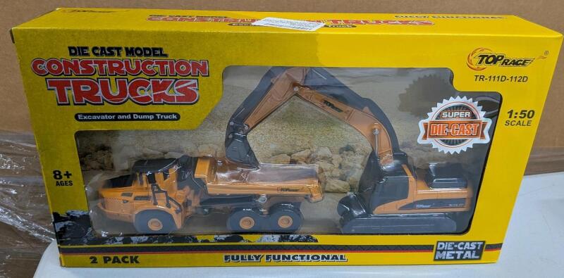 New Top Race Diecast Model Construction Trucks. 1:50 Scale.