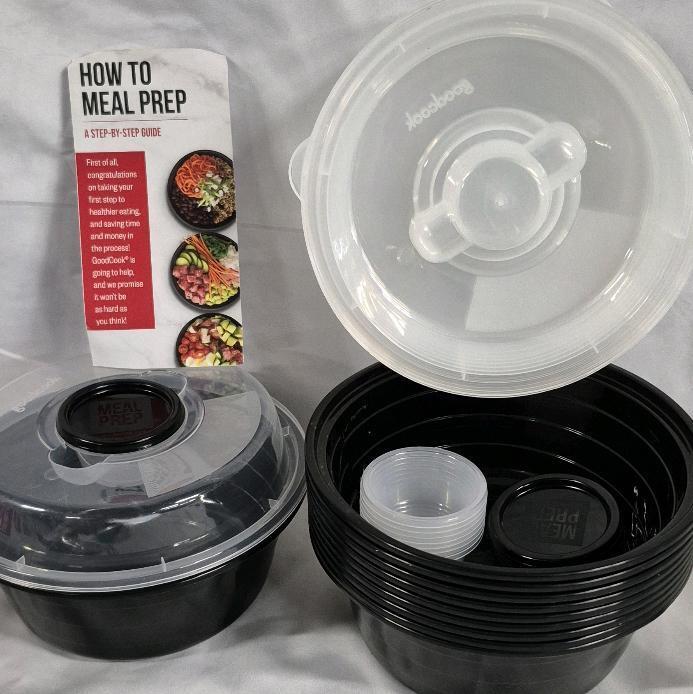 20 As New Goodcook Plastic Meal Containers - 10x 4cup & 10x 1oz Containers