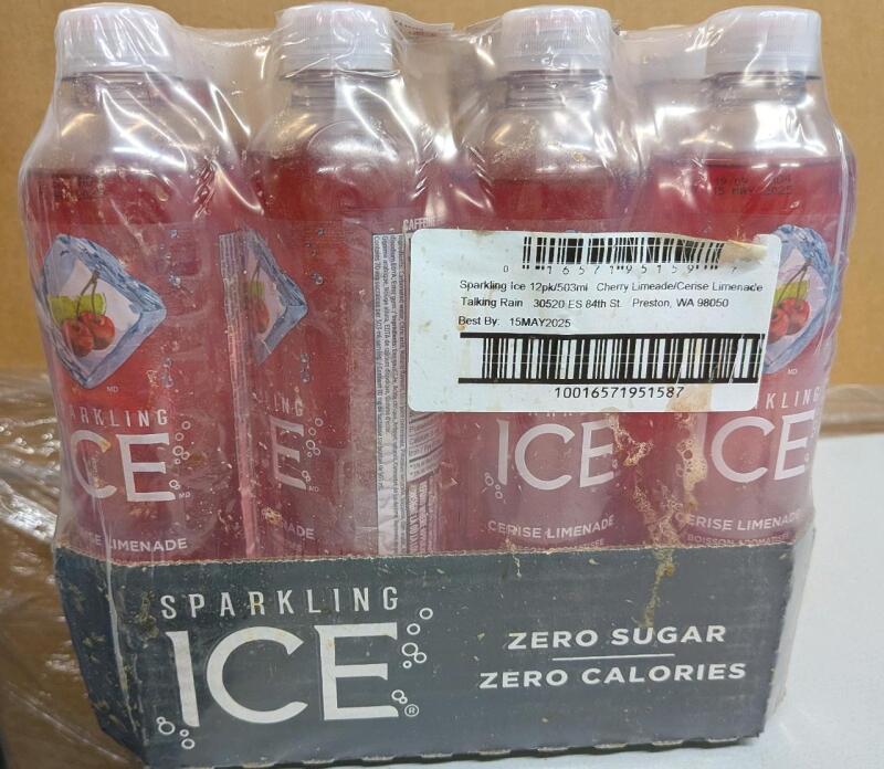 [BB 15 May 2025] 12 New Sparkling Ice Zero Sugar Cherry Limeaid.