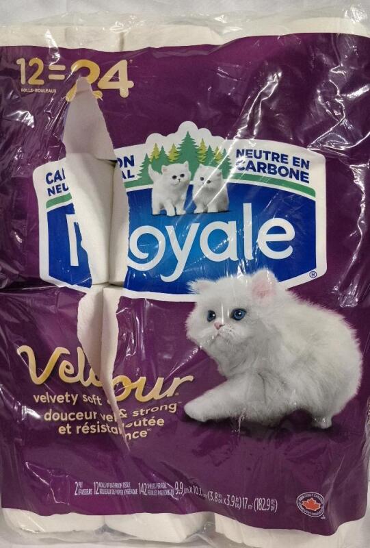 12 As New Royale Velour Toilet Paper 2 ply - Tear on Package Product Unaffected