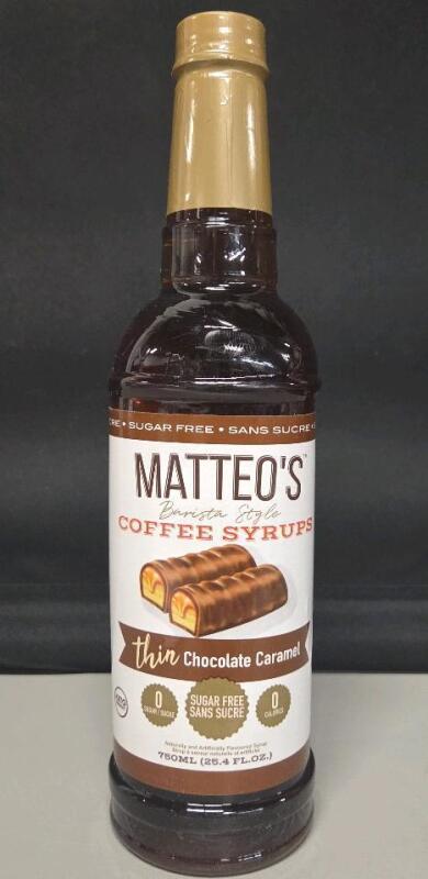 New Matteos Coffee Syrups Thin Chocolate Caramel