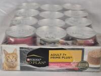 24 New Purina Pro Plan Adult 7+ Prime Plus Cat Food Salmon & Tuna