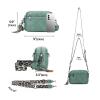 New KL928 Vegan Leather Crossbody Bag Purse With Woven Leopard Print Strap - 2