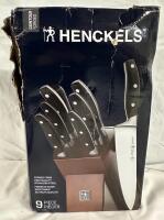 New Henckels 9-Piece Knife Set with 8-Slot Knife Block - See Photos