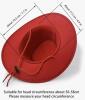New UltraKey Cowboy Hat, Faux Felt Leather Suede Travel Cap Western Hat - 3