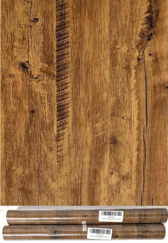 2 New Brown Wood Contact Paper Peel and Stick Wallpaper Wood Grain Contact Paper 118"X15.74" Self Adhesive Removable Textured Wallpaper Vinyl Waterproof Contact Paper for Cabinets Countertops Covering Film