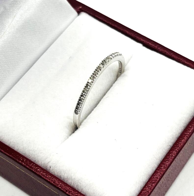 Sterling Silver Natural Diamond (0.06ct) Ring, Size 6.75, W/A $345.00. Diamond is the birthstone for April.