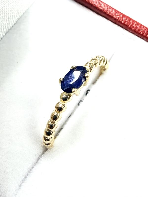 10KT Yellow Gold Natural Blue Sapphire (0.35ct) Ring, Size 6, Retail $2000.00.