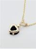 10KT Yellow Gold Natural Garnet (0.93ct) and White Topaz Heart Shape Pendant with Gold Plated Sterling Silver Chain, W/A $650.00. - 2