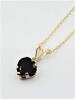 10KT Yellow Gold Natural Garnet (0.93ct) and White Topaz Heart Shape Pendant with Gold Plated Sterling Silver Chain, W/A $650.00. - 3