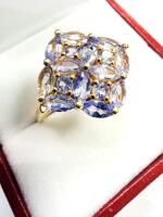 Gold Plated Sterling Silver Natural Tanzanite (1.20ct) Ring, Size 9, W/A $650.00. Tanzanite is the birthstone for December.
