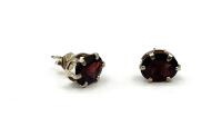 Sterling Silver Natural Garnet (1.12ct) Earrings, W/A $600.00. Garnet is the birthstone for January.